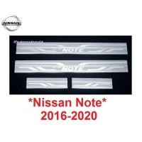 ราคา ชายบันได สคัพเพลท Nissan Note 2016 - 2020 นิสสัน โน้ต โน๊ต คิ้วกันรอยขอบประตู ชายบันไดประตู คิ้วกันรอย กันรอยประตู (26075813390)