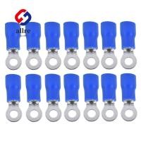 ราคา ALLRE 100PCS Pre Insulated CRIMP Terminals, Blue AWG 16‐14 สายไฟตัวเชื่อมต่อ,ทนทาน M4 รอบทองแดง CRIMP Terminal การใช้งานยานยนต์ (46455709054)