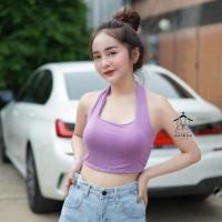ราคา ครอปคล้องคอ คอเหลี่ยมเสริมฟองน้ำ ด้วยนะคะเปิดหลัง ผ้ายืดใส่สบาย (4359428583)