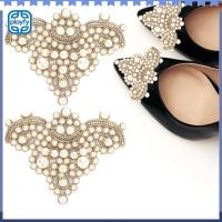 ราคา Ployfy Pssopp 2pcs Rhinestones Pearl คลิปรองเท้า 10x12.5 ซม./3.9 4.9 นิ้วแฟชั่นหัวเข็มขัด DIY Charm ตกแต่งสำหรับรองเท้าส้นสูงรองเท้า Sandal (42229264396)