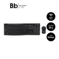 ราคา เมาส์และคีย์บอร์ดไร้สาย Logitech Wireless Mouse + Keyboard MK270r สีดำ รองรับภาษา ไทย/อังกฤษ by BB Beyond D-Box (43959380447)