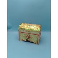ราคา หีบสมบัติ กล่องไม้ ปิดทอง เก็บของใส่พระ เดินเส้น กำปั่นไม้ ฝาโค้ง หีบเล็ก (20390868577)