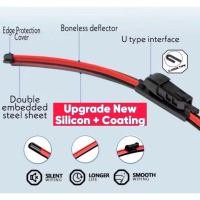 ราคา Soft Silicon Wiper ใบปัดน้ําฝนรถยนต์เคลือบ kereta ที่ปัดน้ําฝน Alza Myvi Axia Wira Saga BLM FLX Kancil Kelisa Viva Waja Persona (55553634778)