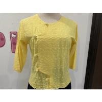 ราคา เสื้อผ้าฝ้ายลายฉลุ สีเหลืองนวล (12488827186)