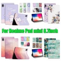 ราคา สําหรับRealme Pad Miniแท็บเล็ตRealme Pad Mini 8.7 "4G LTE Wi-Fi RMP2105 มีสไตล์รูปแบบปลอกดอกไม้คุณภาพสูงPUหนังฝาครอบพลิก (40503937736)