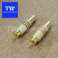 ราคา หัวRCAตัวผู้ สีทอง ท้ายสปริง,ขั้วต่อRCA,หัวAV,หัวAudio,ปลั๊กRCA,RCA Male (20877615173)