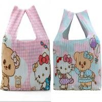 ราคา ถุงผ้าพลีท Hello Kitty X Butterbear ขนาด 17 X 18 นิ้ว สีฟ้า/ชมพู (49656253715)