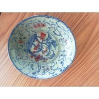 ราคา โบราณหยวนสีฟ้าสีขาวเคลือบสีแดง20เซนติเมตรครึ่งจานที่สวยหรูเก่าพอร์ซเลนชามือวาดเฉิง (57455051669)