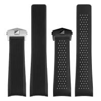 ราคา สายนาฬิกายางธรรมชาติสําหรับ TAG HEUER GRAND CARRERA สายรัดข้อมือกันน้ํากีฬาสายรัดซิลิโคนอ่อนนุ่มนาฬิกาสร้อยข้อมือ 22 มม.24 มม. (50305865876)