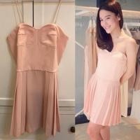ราคา Vickteerut dress ชมพูอ่อน size us2 แก้เป็น us0 ใส่ครั้งเดียวค่ะ (7962487445)