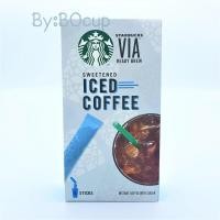ราคา สตาร์บัคส์ กาแฟเย็นสำเร็จรูป ตราเวีย แพค5ซอง BBF 11Oct2022 Sweetened Iced Coffee Starbucks VIA Ready Brew 5 Sticks (12087666747)