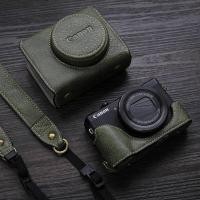 ราคา ใหม่หรูหรา handwork กล้อง PU กระเป๋าหนังกล่องสําหรับ canon G7X2 G7X3 G7X Mark ii iii แขนป้องกัน shell สายคล้อง (53357550448)
