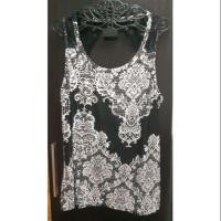 ราคา #มือ2 [Linea Donatella]เสื้อแขนกุด บ่าแต่งลูกไม้(ดำ)... ผ้านิ่ม ยืดหยุ่น ใส่สบาย *L* #Used Like New ถูก สภาพดี (2870113272)