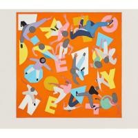 ราคา Hommage a Gene Kelly scarf 70 ผ้าพันคอ Hermes สีส้มสวยตาแตก (23419401907)