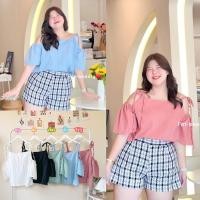 ราคา สายเดี่ยวแขนเว้าเปิดไหล่คนอวบ สายเดี่ยวสุดน่ารัก แฟชั่นคนอวบใส่ไปคาเฟ่ plussize สายเดี่ยวคนอ้วน (22438471587)