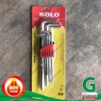 ราคา ชุดประแจหกเหลี่ยมยาวตัวแอล SOLO(ของแท้) No.910MM หัวบอล มี 9ชิ้น (1.5,2.0,2.5,3.0,4.0,5.0,6.0,8.0,10 mm) (6350708966)
