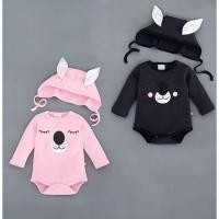 ราคา บอดี้สูทเด็กน่ารักสกรีนลายพร้อมหมวกคลุมผมแบบมีหู (73939953)