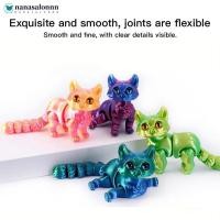 ราคา NANASALONNN 3D พิมพ์แมวที่มีสีสัน Candy แมวน่ารักตัวเลขการกระทํา Artware เดสก์ท็อปเครื่องประดับตกแต่งห้อง L2O8 (46457321897)