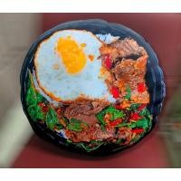 ราคา หมอนพิมพ์ลายกะเพราไข่ดาว bringmehug ขนาด 50ซม พิมพ์ลายอาหาร ของขวัญแนวใหม่ อัดใยสังเคราะห์ นิ่มเด้งง (23236957891)