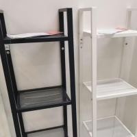 ราคา IKEA แท้ค่ะ LERBERG แลร์แบร์ก ชั้นวางของ, ขาว, เทาเข้ม, 35x148 ซม. (2434548916)