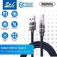 ราคา REMAX RC-C128 100W USB Type-C Data Cable Fast Charging LED Indicator Boundless Series (41355735398)
