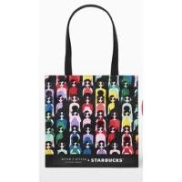 ราคา [แท้] ถูกกว่า shop Starbucks alice + olivia Rainbow Tote กระเป๋าผ้า alice + olivia (18817187396)
