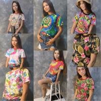 ราคา เสื้อยืดพิมพ์ลายมัดย้อม ลายดอก ลายสงกรานต์ (4918549183)