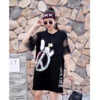 ราคา มินิเดรสลายสนูปปี้ แขนระบาย (8374029771)