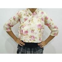 ราคา เสื้อพื้นเมืองผ้าโซฟา ทรงเจ้านางแขนสามส่วนลายดอกไม้ (22128550860)