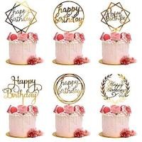 ราคา ป้ายท็อปเปอร์ ลาย happy birthday สำหรับปักเค้ก (21369022219)