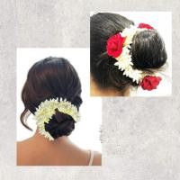 ราคา Indian Flower Hair Gajra Garland ดอกไม้ติดผมอินเดีย มาลัยผมเจ้าสาว เครื่องประดับผมอินเดีย สำหรับส่าหรี Hair Accessories (42057482948)