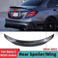 ราคา สําหรับ Mercedes Benz C W205 และ C63 C43 AMG 4 ประตู 2014-2021 ด้านหลังสปอยเลอร์ Wing Facelift Boot Lip Tail กีฬา Refit อุปกรณ์เสริม Trimauto ชิ้นส่วนตกแต่งรถ (41578593732)