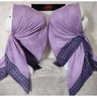 ราคา UNGU Tvkj- สีม่วง Lunn Motif Voal Square Hijab (49606194969)