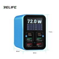 ราคา RELIFE Q4 Fast Charger 6-Port 72W Dual PD Dual QC TFT HD หน้าจอสีสําหรับโทรศัพท์มือถือแท็บเล็ต 6-Port Desktop Charger (43266025366)