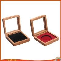 ราคา [สวย] กล่องแสดงการนําเสนอเหรียญไม้พร้อมที่ใส่เหรียญที่ระลึกด้านบนใส (52006533816)