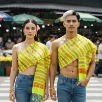 ราคา สไบใส่คู่ยีนส์ สไบขิด สไบเบี่ยง ผ้าเบี่ยง พาดบ่า เนื้อฝ้าย (40319210834)