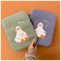 ราคา Laptop Bag ins 11/13/15 inch Storage Bag Pouch ipad Tablet Liner Bag Cartoon Cute Duck Embroidered Anti-drop Protective (17584704258)