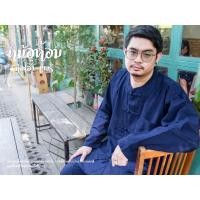 ราคา เสื้อหม้อห้อม/หม้อฮ่อม เสื้อคอจีน แขนยาว (5632009678)