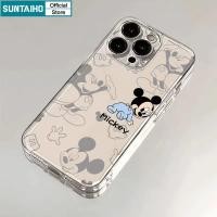 ราคา SUNTAIHO Suntaihoเคสโทรศัพท์น่ารักMickey Mouse Clear Soft PremiumกันกระแทกสําหรับiPhone 11 12 13 14 15 16 Pro Max IP 7 8 Plus Iphon X XS XR Xs Max (43270568268)