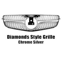 ราคา XVIP โครเมียมสีเงิน GTR สไตล์กระจังหน้าบนสำหรับ Mercedes Benz C-Class W204 C200 C300 C350 2008-2014 กระจังหน้ารถแข่ง (55551224128)