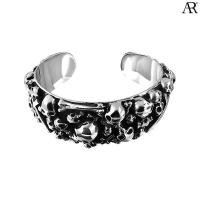 ราคา ANGELINO RUFOLO Bracelet ดีไซน์ Skull Bangle สร้อยข้อมือผู้ชาย Stainless Steel 316L(สแตนเลสสตีล)คุณภาพเยี่ยม สีเงิน (6946865293)