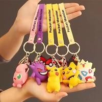 ราคา Anime Pokemon Key Chain Cartoon Pikachu Psyduck Togepi Key Buckle Snorlax Marill Doll Keyring Car Bag Pendant Decorate T (24889536801)
