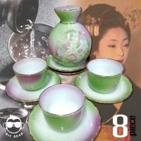 ราคา ขวดเหล้าสาเก ลายดอกไม้ วิ่งน้ำทอง สไตล์ญี่ปุ่น สไตล์คลาสสิก จอกเหล้า 3 ใบ ขวด 1 ใบ จานรอง 4 ใบ (21334161498)