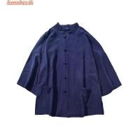 ราคา JUNQUN เสื้อคอจีนผู้ชาย เสื้อม่อฮ่อม เสื้อเชิ้ตผู้ชายผ้าลินิน M-3XL JQ101 (50507137763)