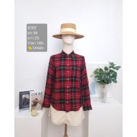 ราคา เสื้อลายสก็อต เสื้อมือสอง Uniqlo (24322256198)
