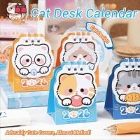 ราคา ปฏิทินขดลวด บาร์ปาโลน,มินิกําหนดเครื่องหมาย2026ปฏิทินตั้งโต๊ะ,น่ารักแบบพกพาการ์ตูนแมวตารางวางแผนสก์ท็อปเครื่องประดับ (46107509027)