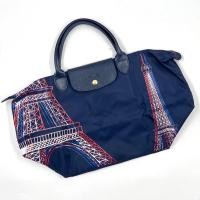 ราคา Longchamp Le Pliage M short Limited Edition หอไอเฟล พื้นน้ำเงิน (12199068362)