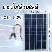 ราคา แผงโซล่าเซลล์ POLY 80W Solar Cell พร้อมสายขั่วต่อโซล่าเซลล์ แผงสีน้ำเงิน (22101179738)