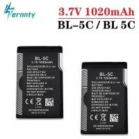 ราคา 1-10Pcs BL-5C BL5C BL 5C Replacement Li-ion Lithium Battery 3.7V 1020mAh Batteries for Nokia 1112 1208 1600 2610 2600 n7 (29161446711)