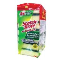 ราคา สก๊อตช์-ไบรต์ (SCOTCH-BRITE) แผ่นใยขัดพร้อมฟองน้ำเล็ก 3x4 นิ้ว x 12 ชิ้น (41954125911)